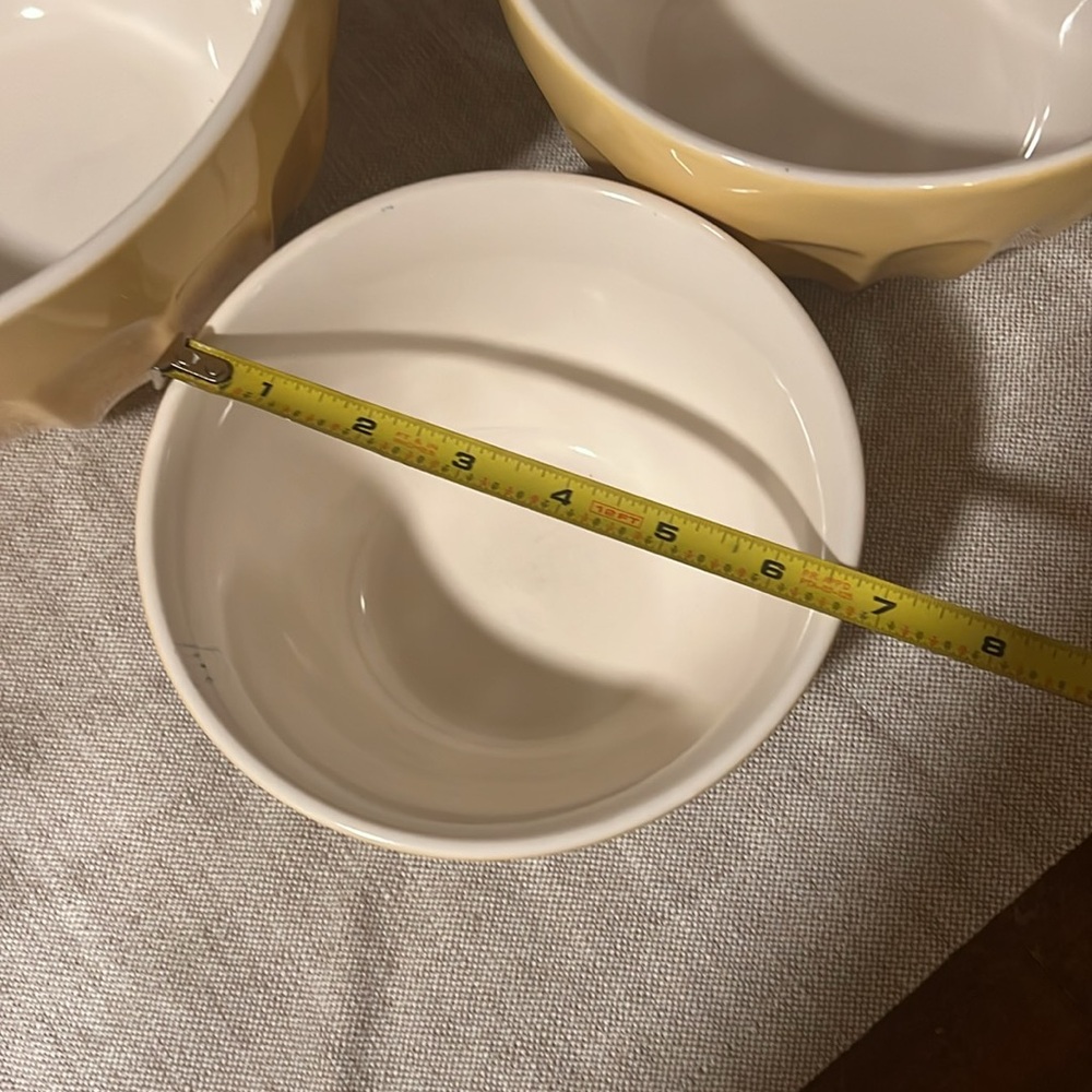 Williams-Sonoma Yellow Ceramic Bowls - Fluted Design - Picture 11 of 12